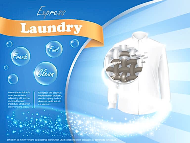 Laundry detergent advertising poster